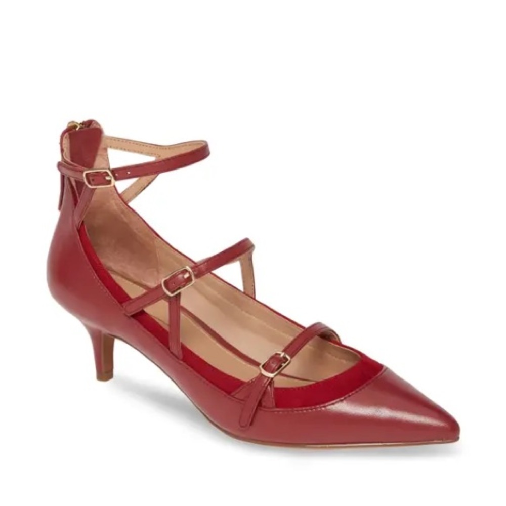 Linea Paolo Cathy Pump In Burgundy Nappa Leather